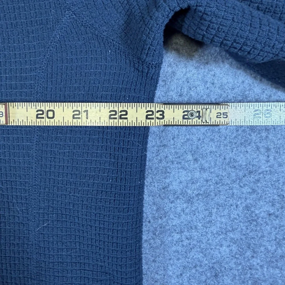 The North Face Pullover Mens Large Blue 1/4 Zip Grid Fleece Hiking NF00CUA4